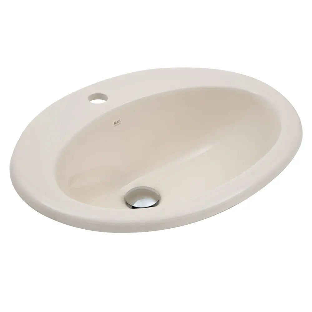 RAK Jessica Ivory Fully-Inset Basin, 1 Tap Hole fienza