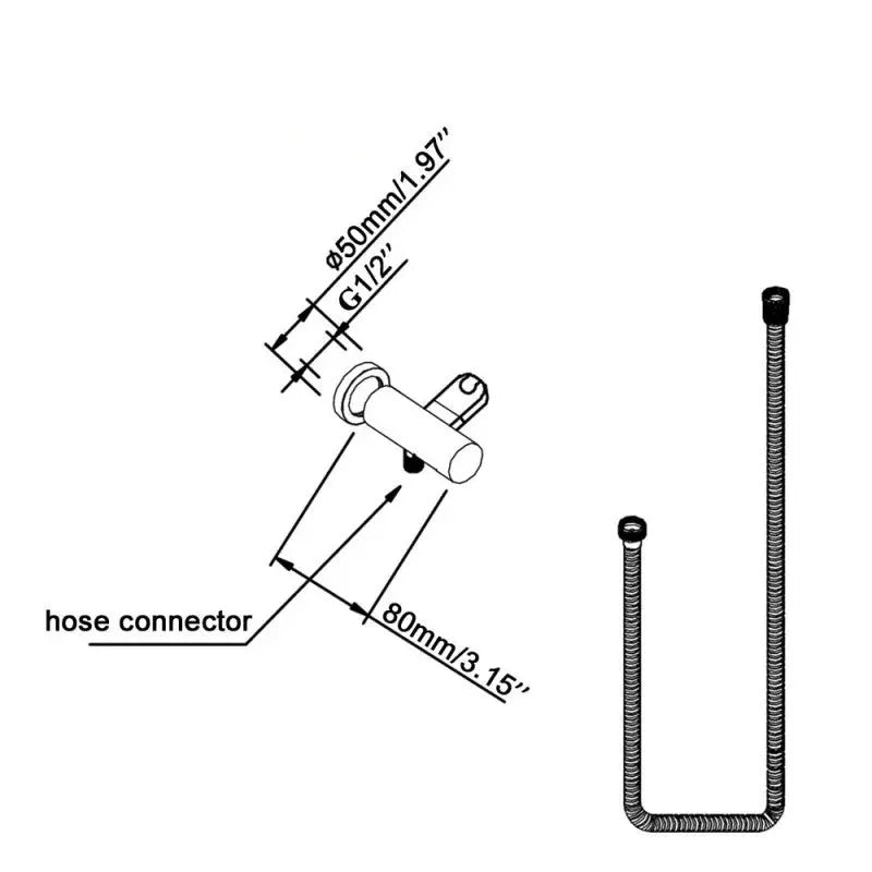 Chrome Shower Rail Aquaperla