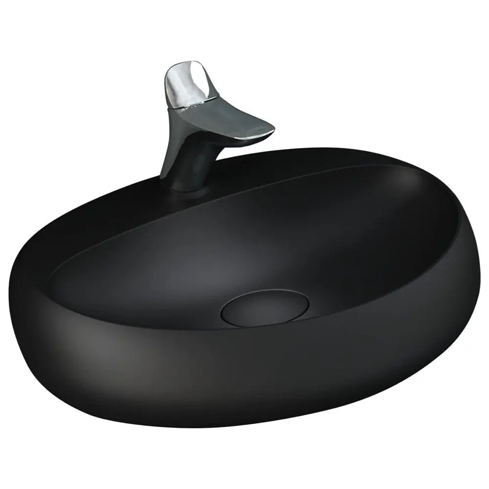 RAK Cloud 650 Wall Basin, Matte Black fienza
