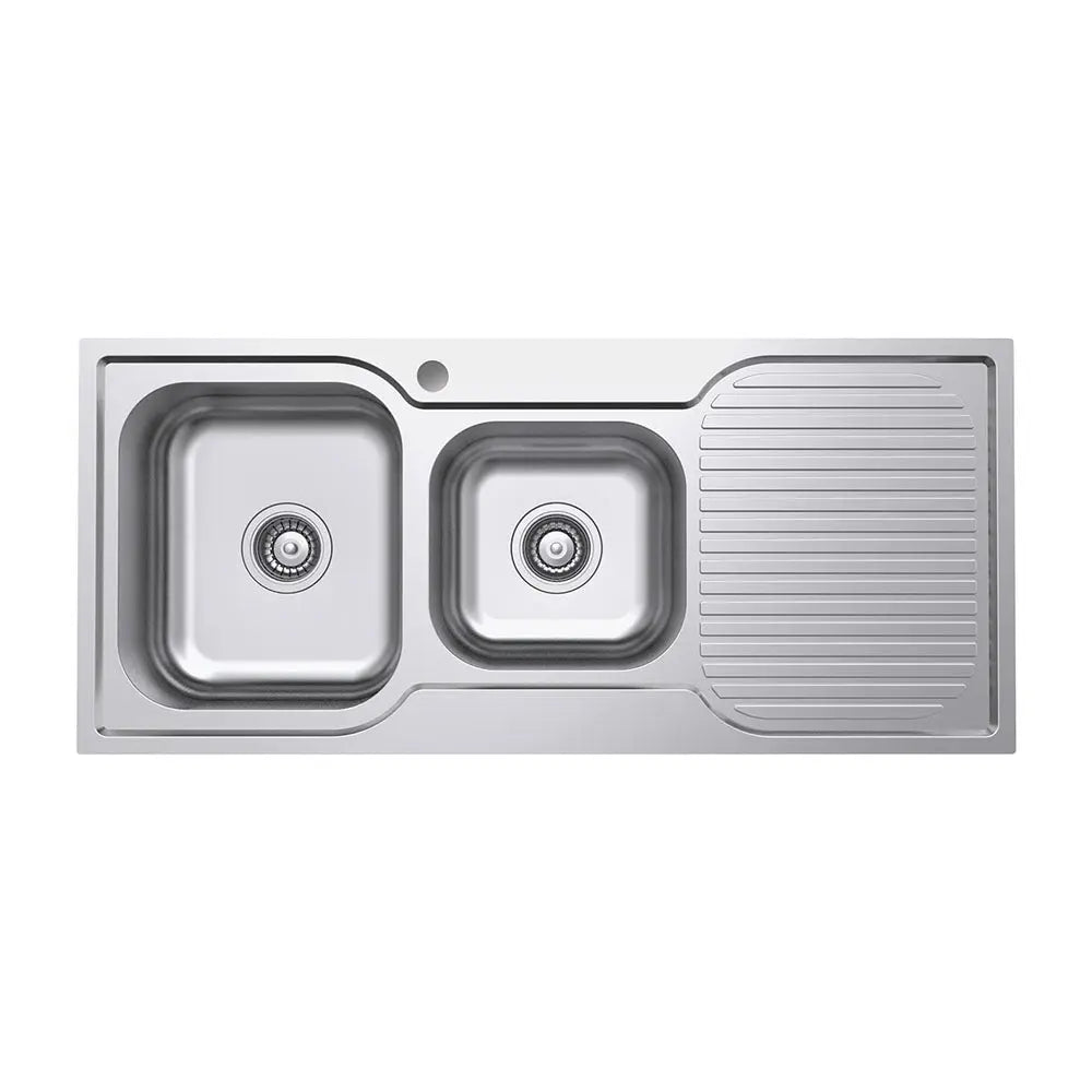 Tiva 1080 1.75 Kitchen Sink with Drainer, Left Bowl fienza