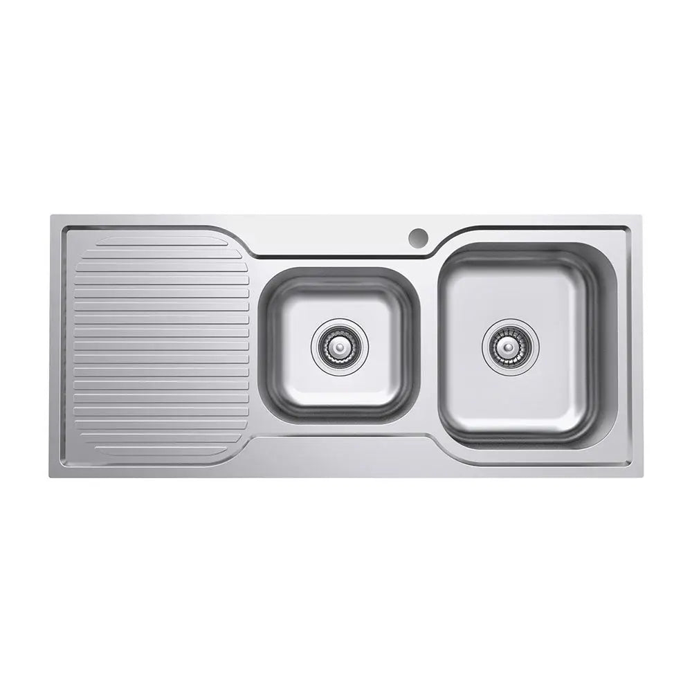 Tiva 1080 1.75 Kitchen Sink with Drainer, Right Bowl fienza
