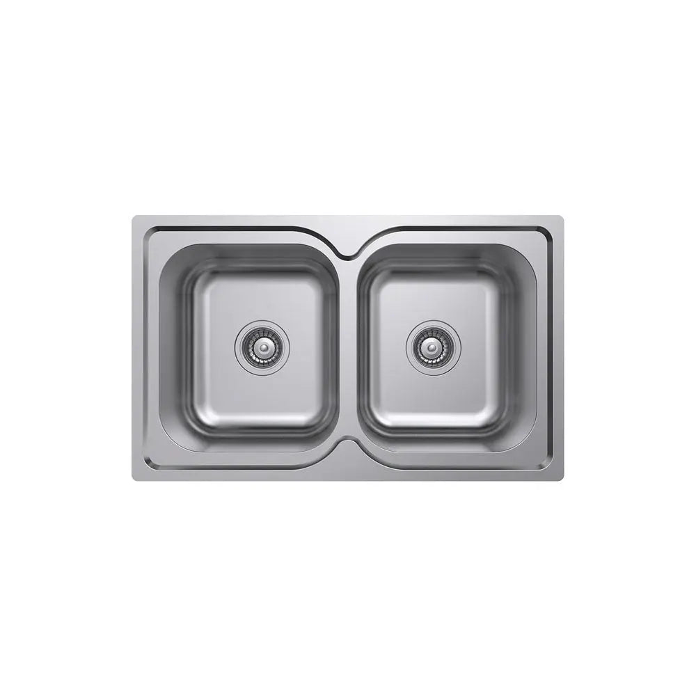 Tiva 780 Double Kitchen Sink, No Tap Hole fienza