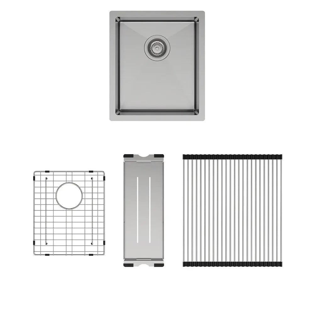Hana 27L Single Kitchen Sink Kit fienza