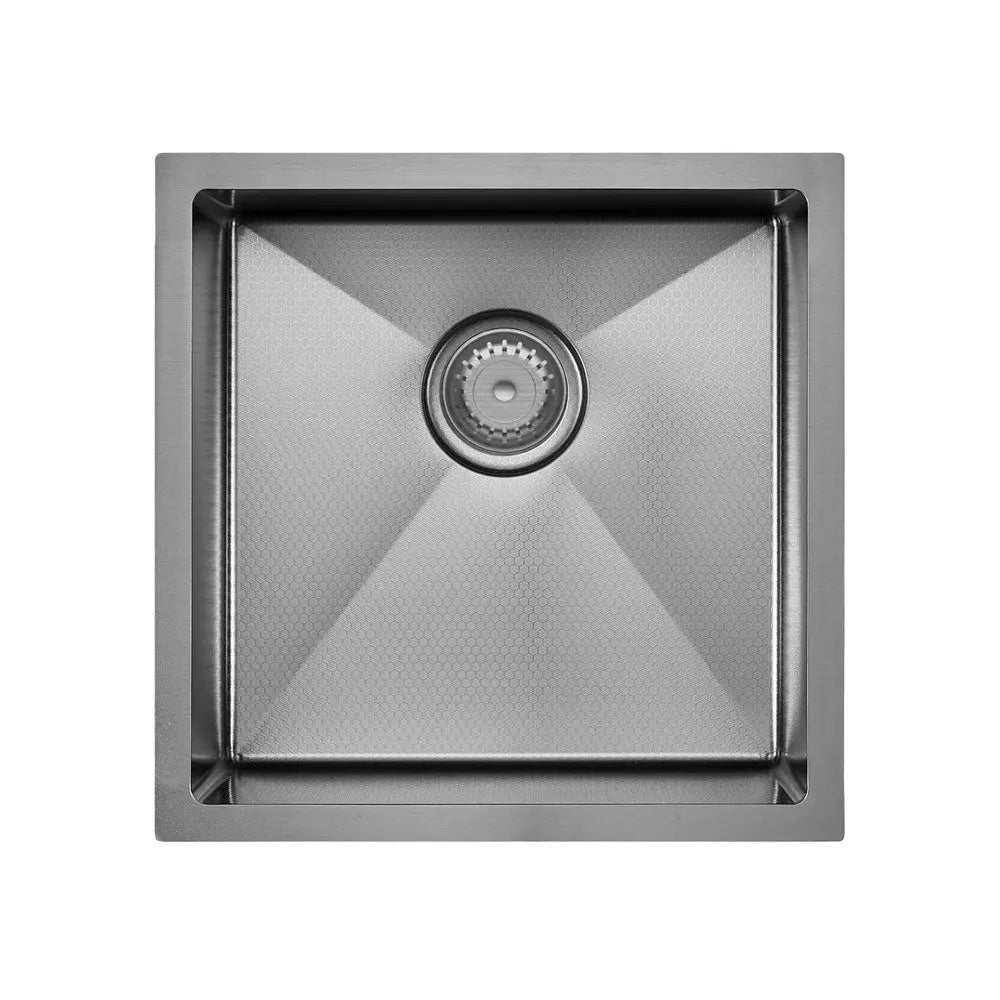 Hana Anti-Scratch 32L Single Kitchen Sink, PVD Gun Metal fienza