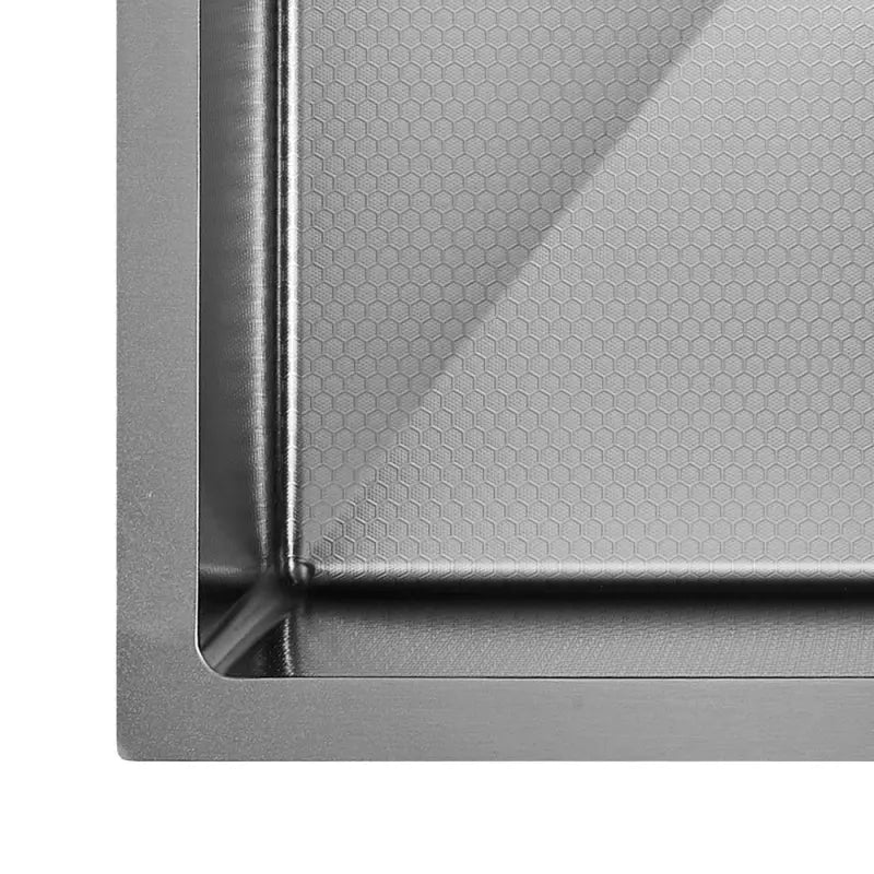 Hana Anti-Scratch 32L Single Kitchen Sink, PVD Gun Metal fienza