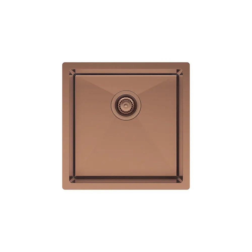 Hana 32L Single Kitchen Sink, Brushed Copper fienza