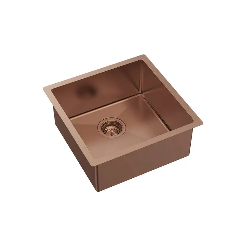 Hana 32L Single Kitchen Sink, Brushed Copper fienza