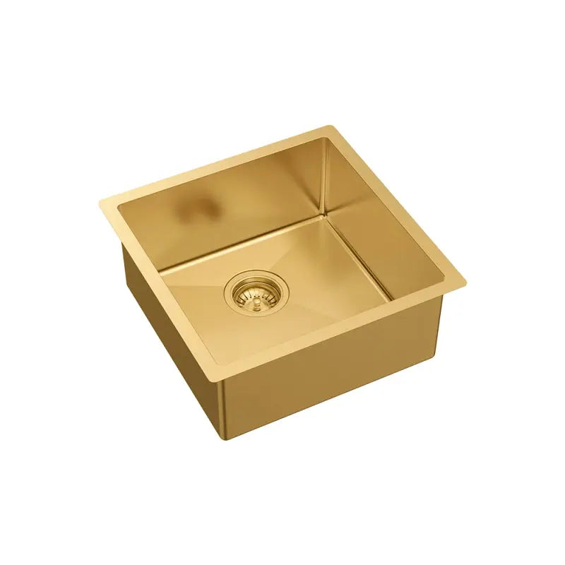 Hana 32L Single Kitchen Sink, PVD Rugged Brass fienza