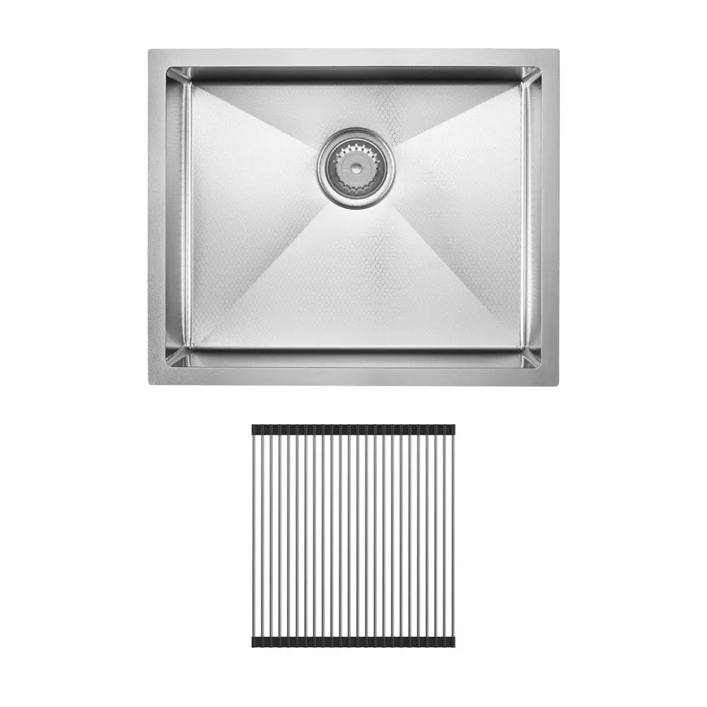 Hana Anti-Scratch 40L Single Kitchen Sink Kit, Stainless Steel fienza