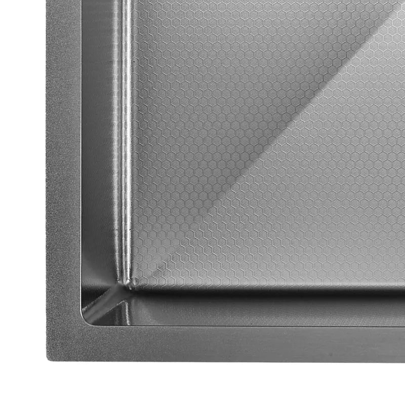 Hana Anti-Scratch 40L Single Kitchen Sink, PVD Gun Metal fienza