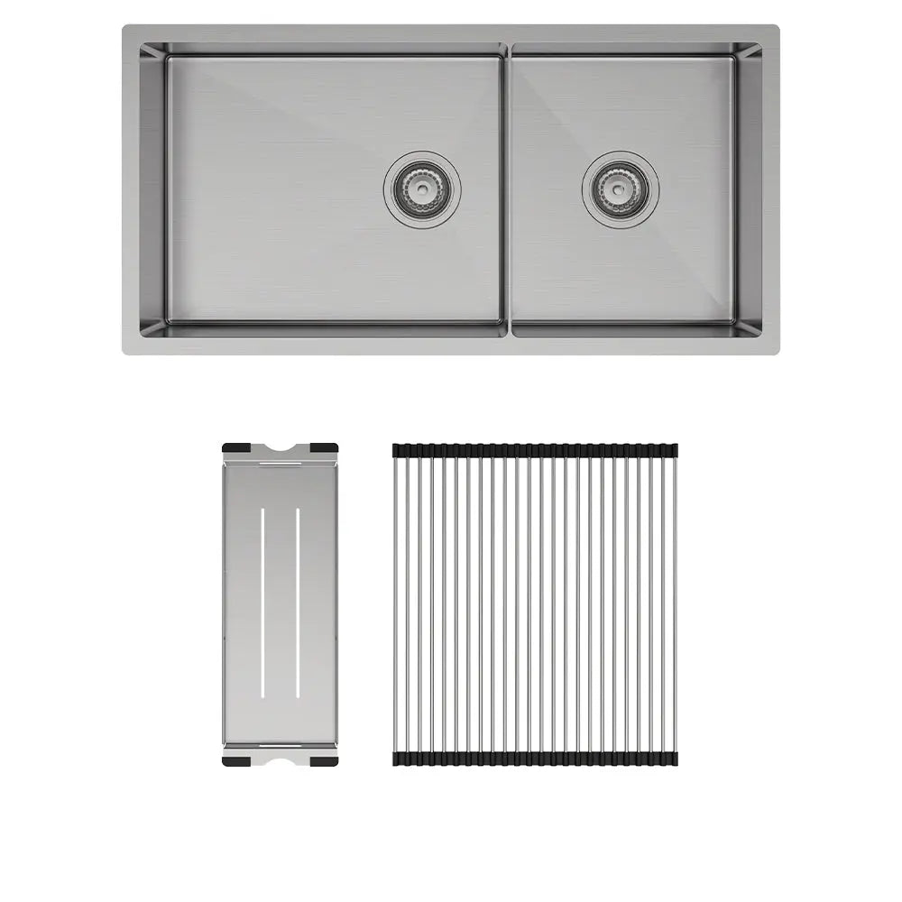 Hana 40L/27L Double Kitchen Sink Kit fienza