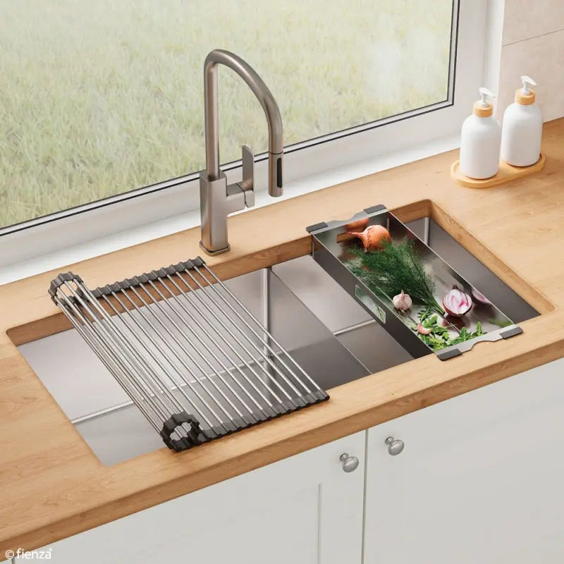 Hana 40L/27L Double Kitchen Sink Kit fienza