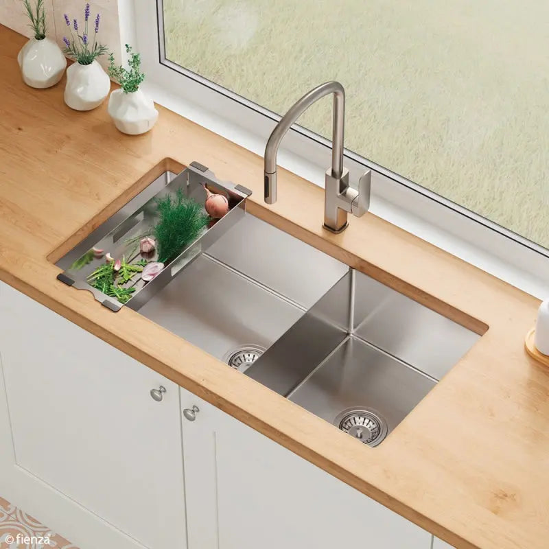 Hana 40L/27L Double Kitchen Sink Kit fienza