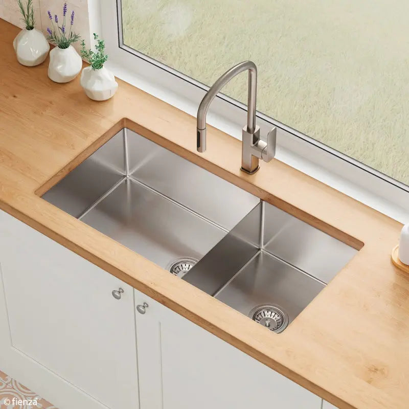 Hana 40L/27L Double Kitchen Sink fienza