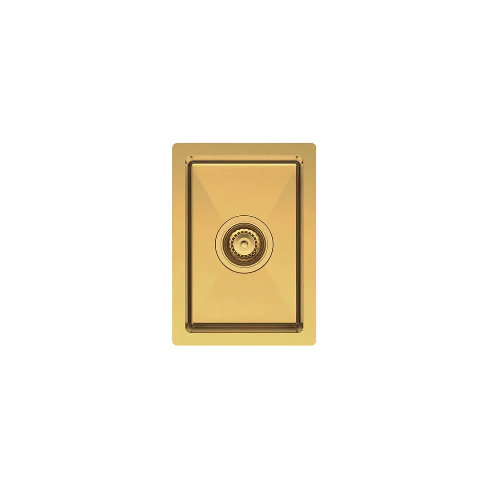 Hana 10L Single Kitchen Sink, Rugged Brass fienza