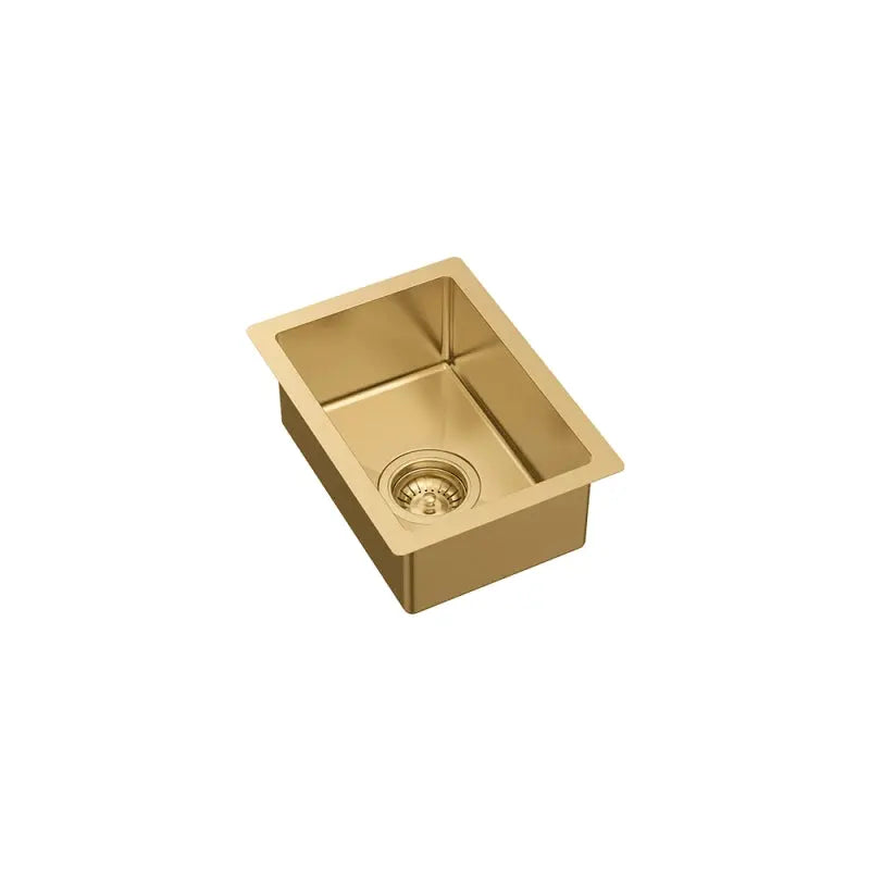 Hana 10L Single Kitchen Sink, Rugged Brass fienza