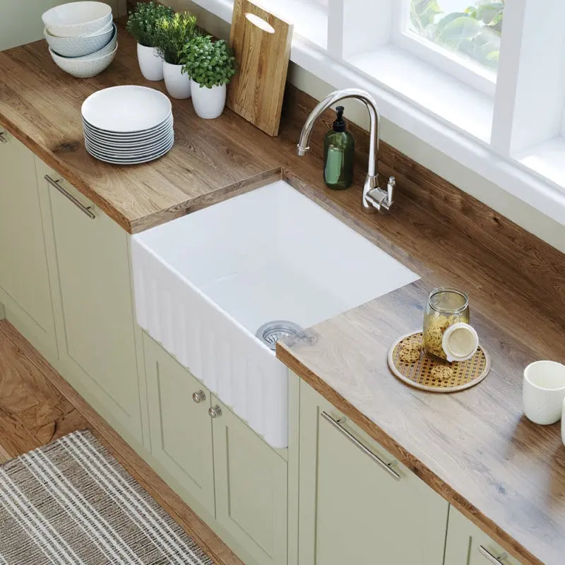 Olivia Single Butler Sink, Small fienza