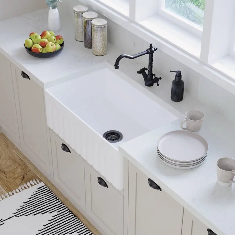 Olivia Single Butler Sink, Medium fienza