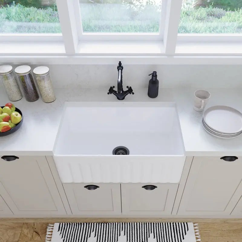 Olivia Single Butler Sink, Medium fienza