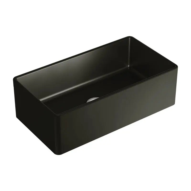 Benson Single Butler Sink, Large, Matte Black fienza