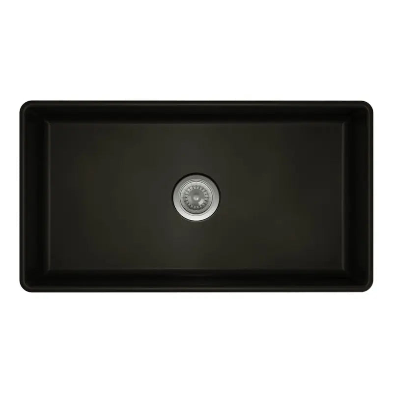 Benson Single Butler Sink, Large, Matte Black fienza