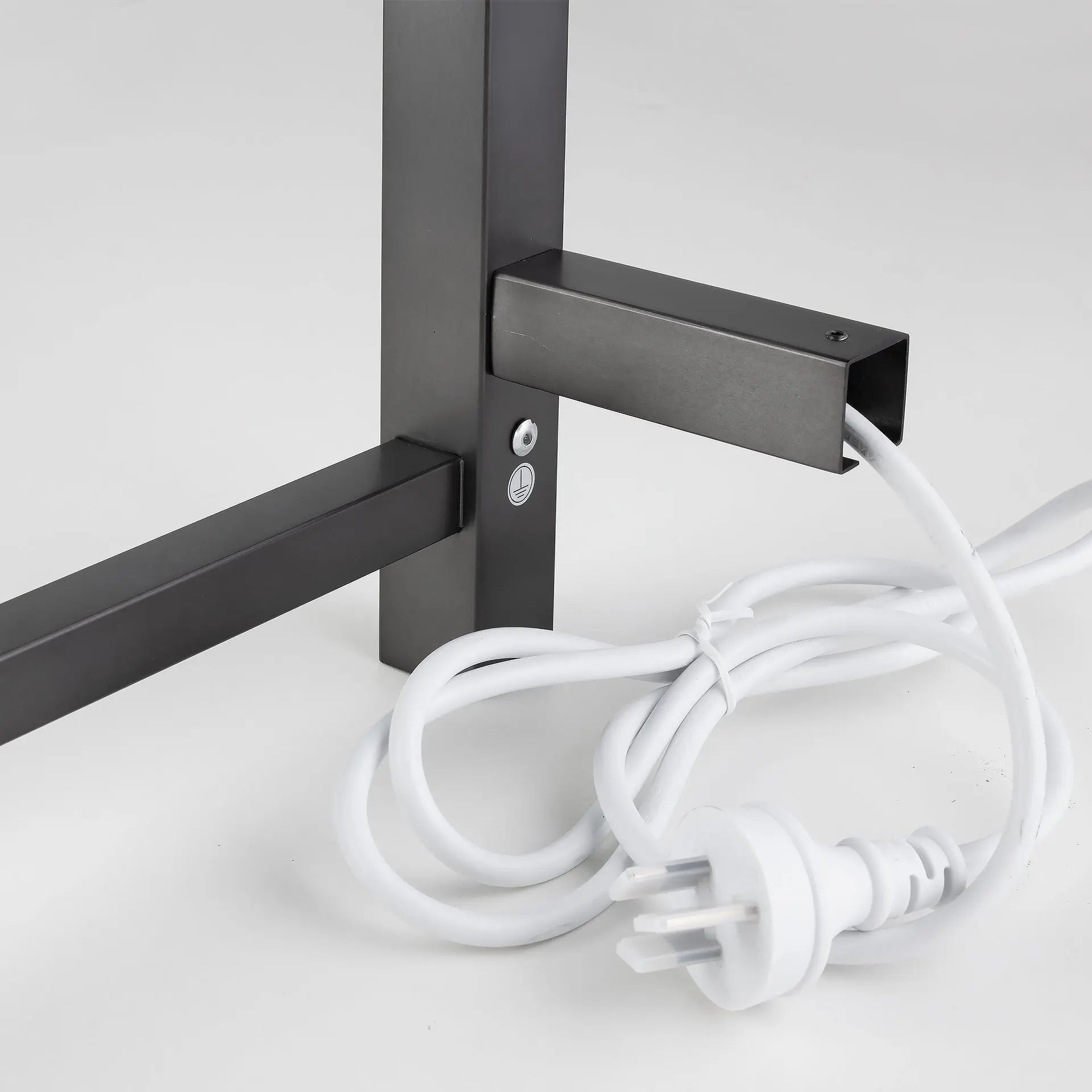 Brushed Gunmetal Heated Towel Rack 6 Bars Aquaperla