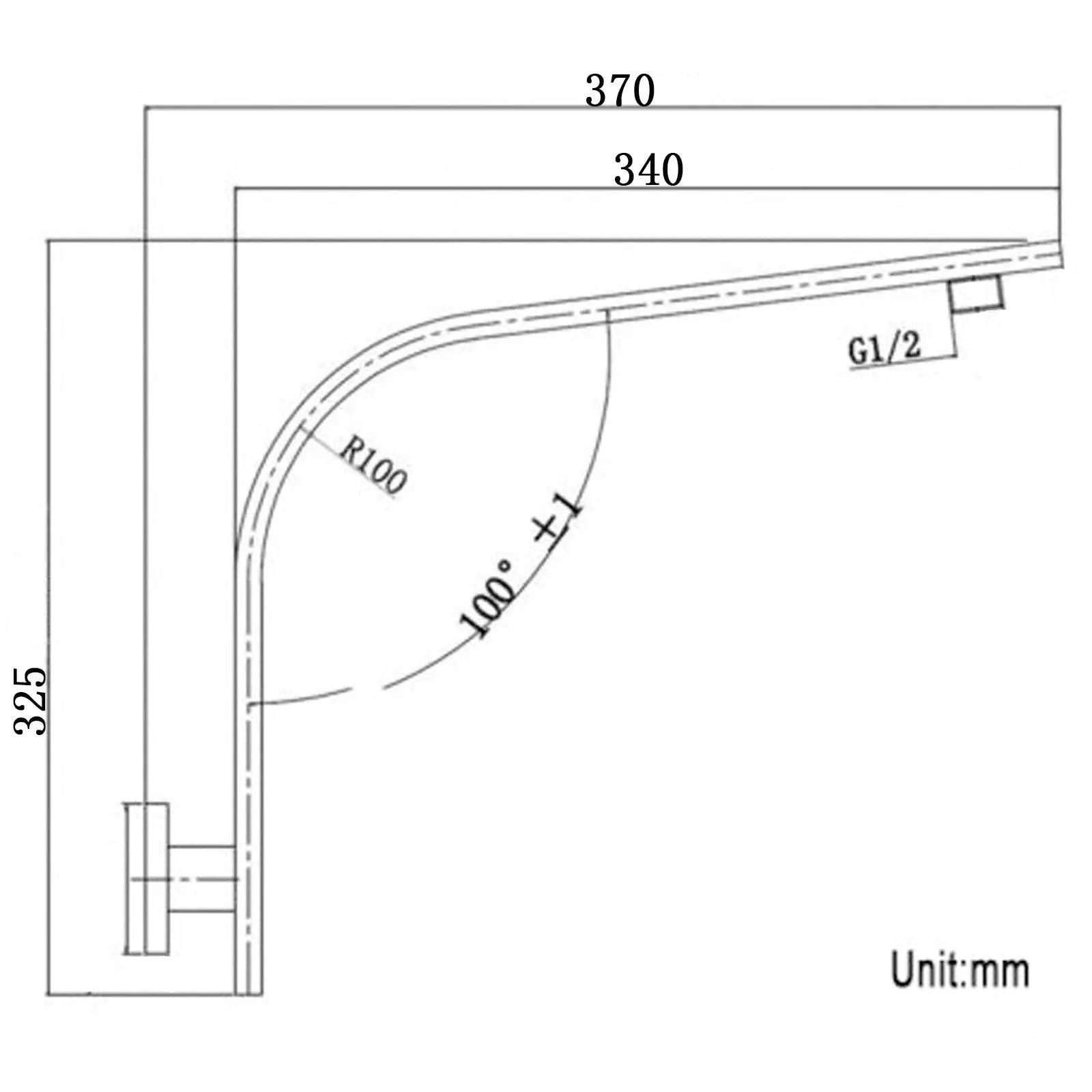 Brushed Nickel Wall Shower Arm Aquaperla