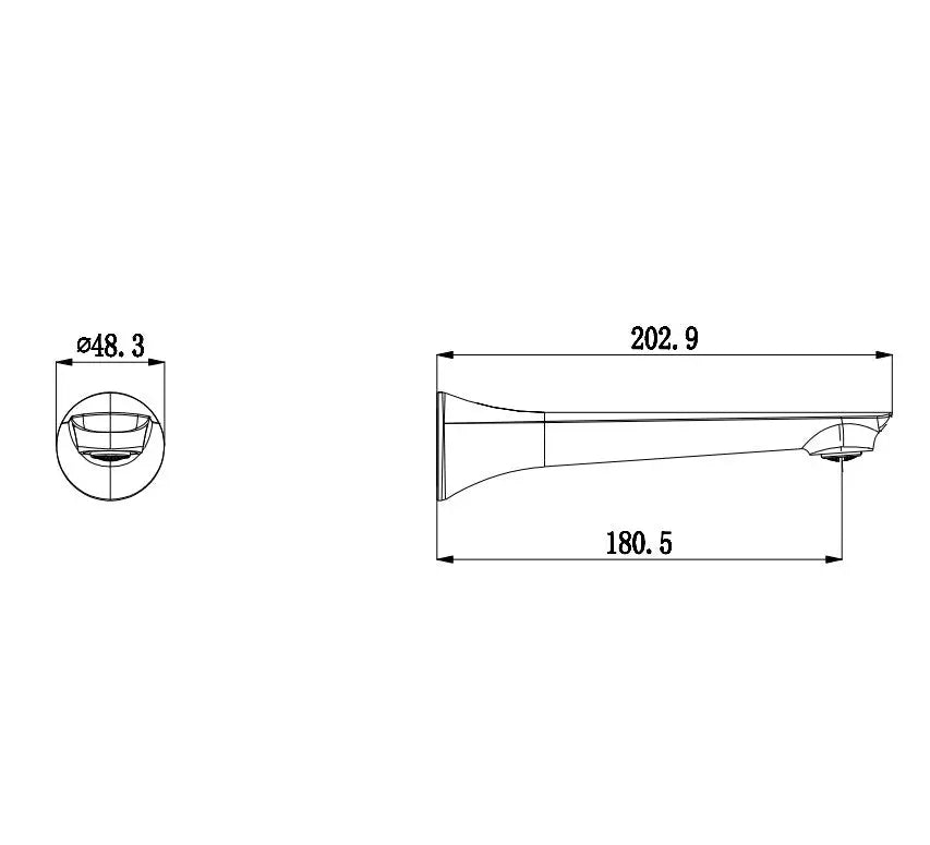 AU Series Black Bathtub/Basin Wall Spout Aquaperla