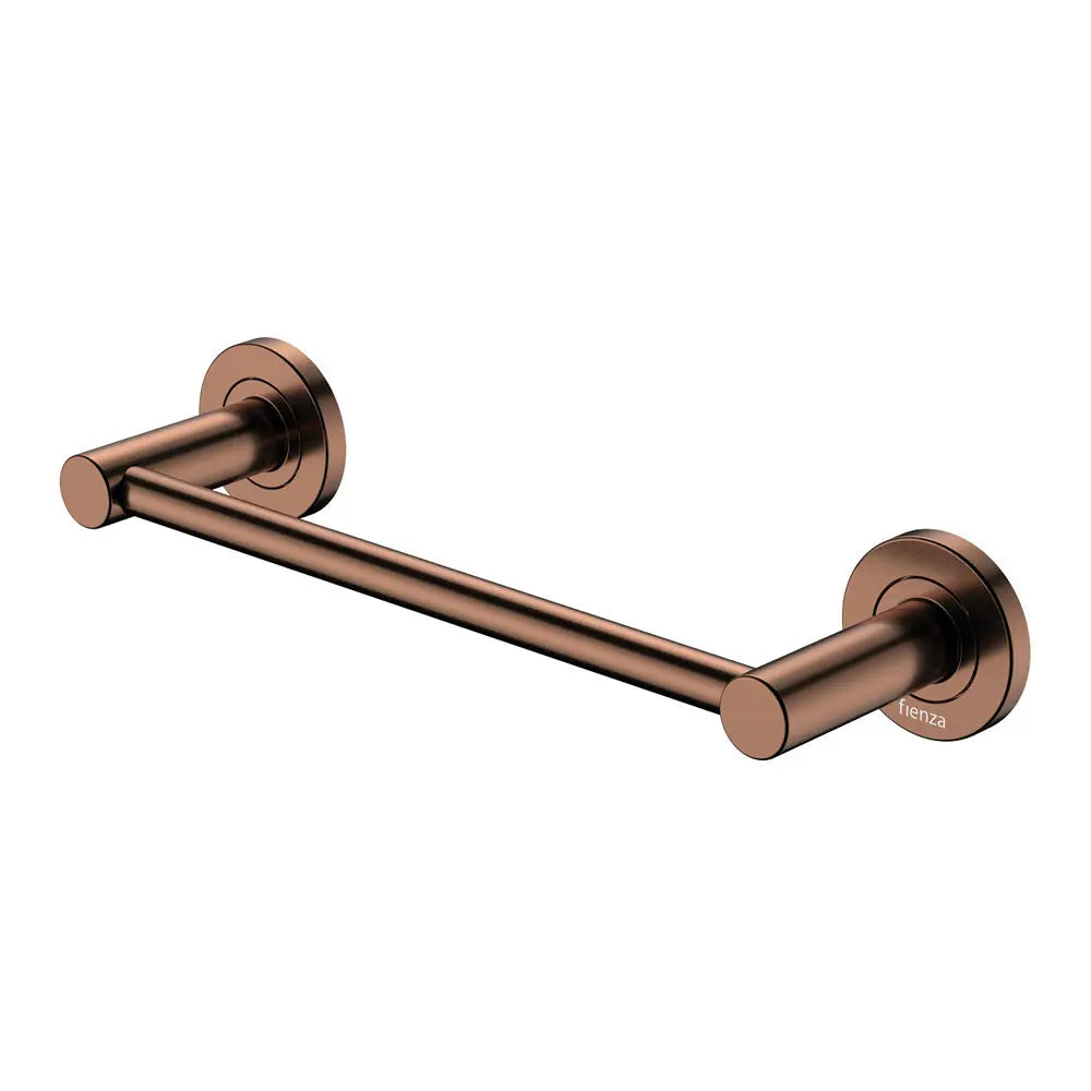 Kaya Single Towel Rail, 300mm, Brushed Copper fienza