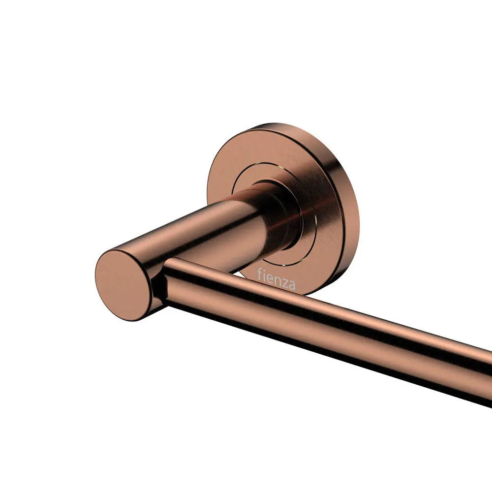 Kaya Single Towel Rail, 900mm, Brushed Copper fienza