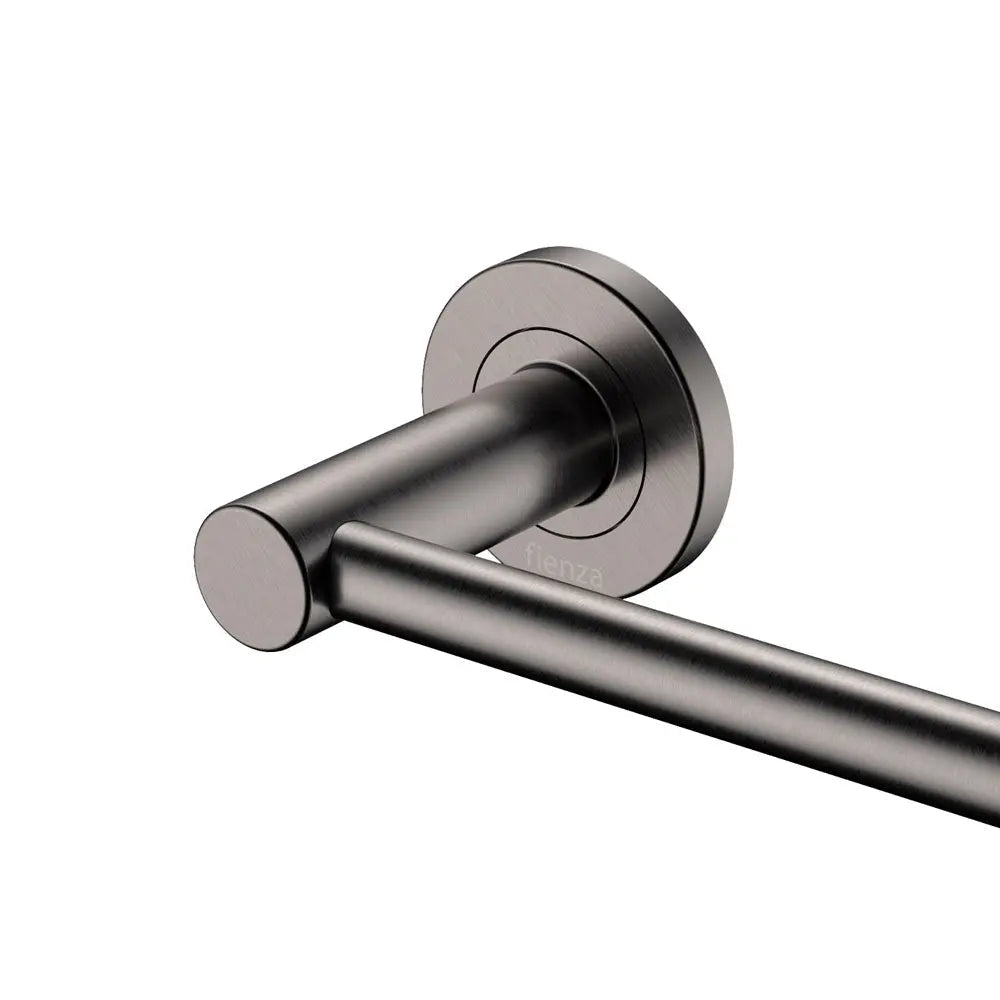 Kaya Single Towel Rail, 900mm, Gun Metal fienza