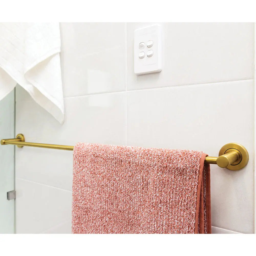Kaya Single Towel Rail, 900mm, Urban Brass fienza
