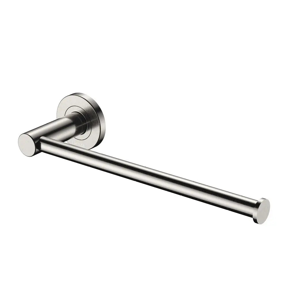 Kaya Hand Towel Rail / Toilet Roll Holder, Brushed Nickel fienza