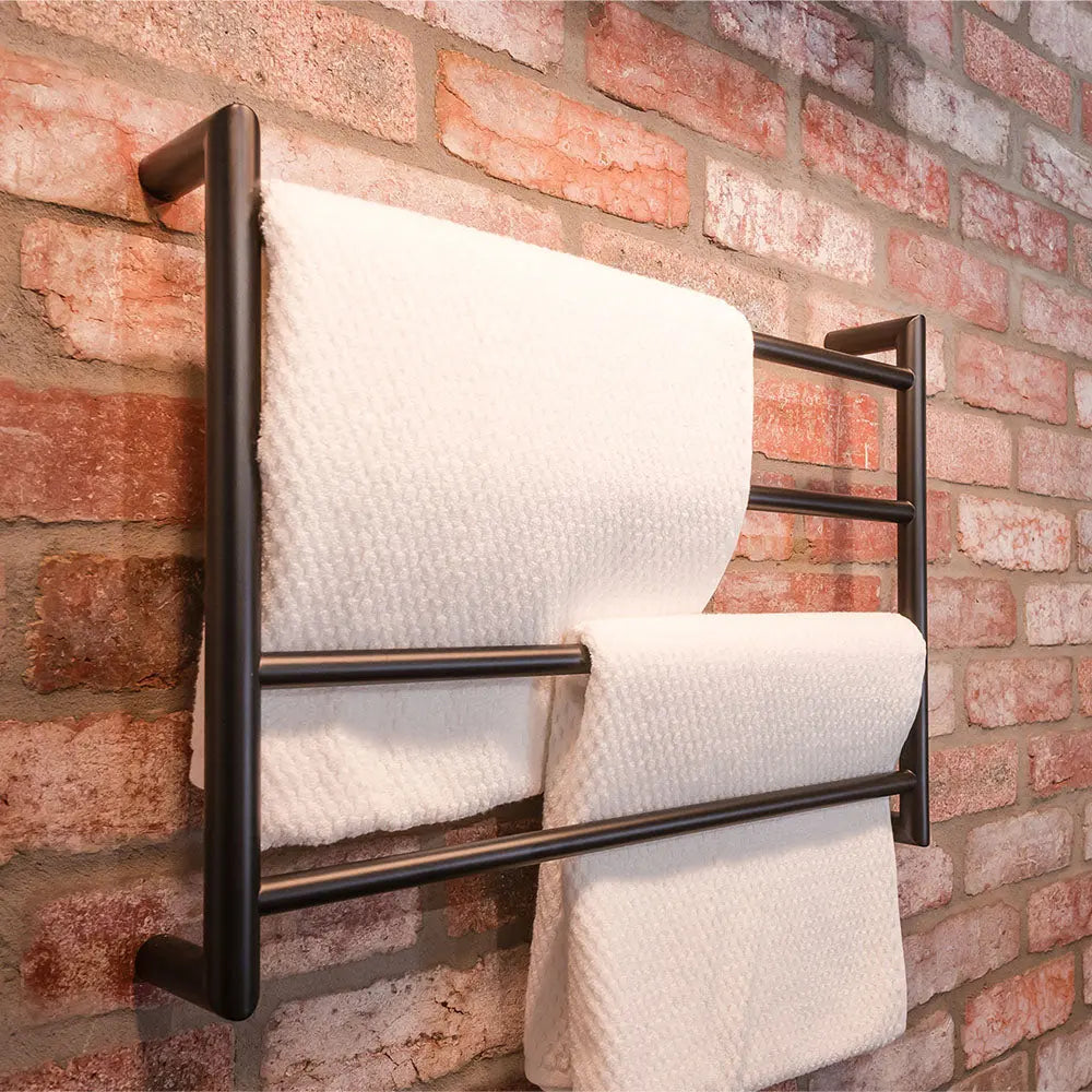 Kaya Heated Towel Rail, 600 x 450mm, Matte Black fienza