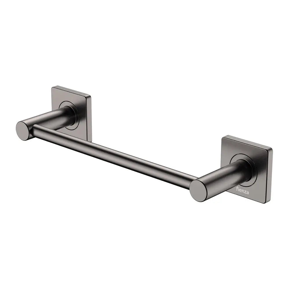 Sansa Single Towel Rail, 300mm, Gun Metal fienza
