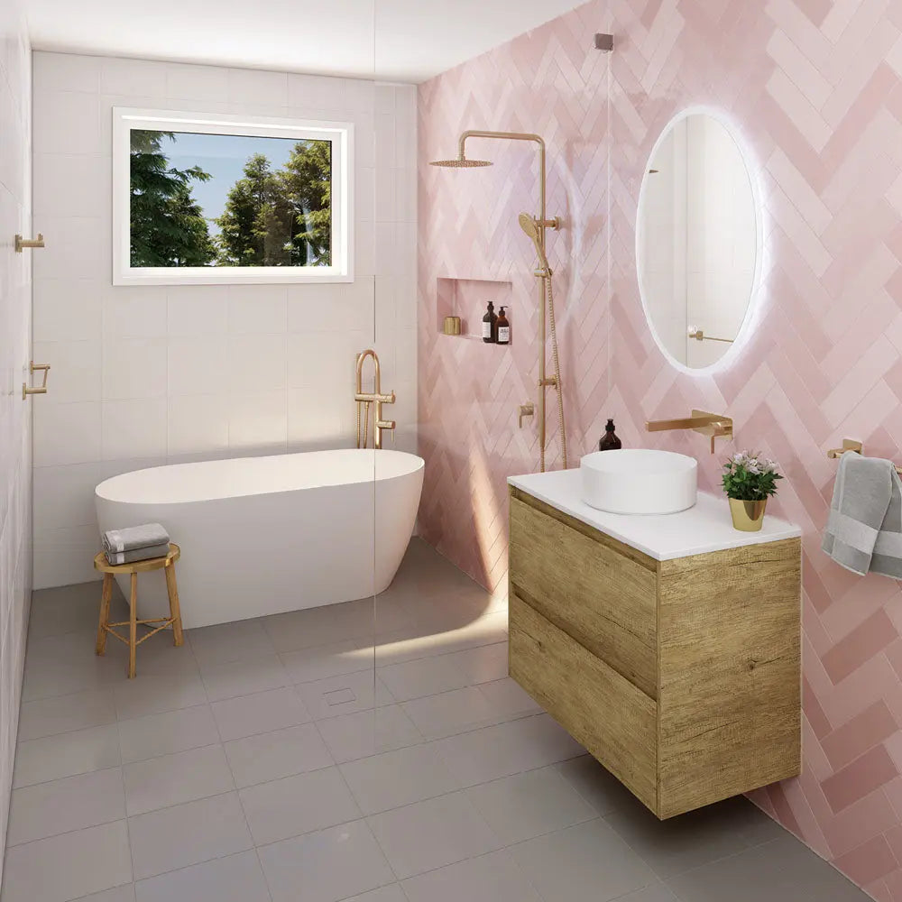 Sansa Single Towel Rail, 900mm, Urban Brass fienza