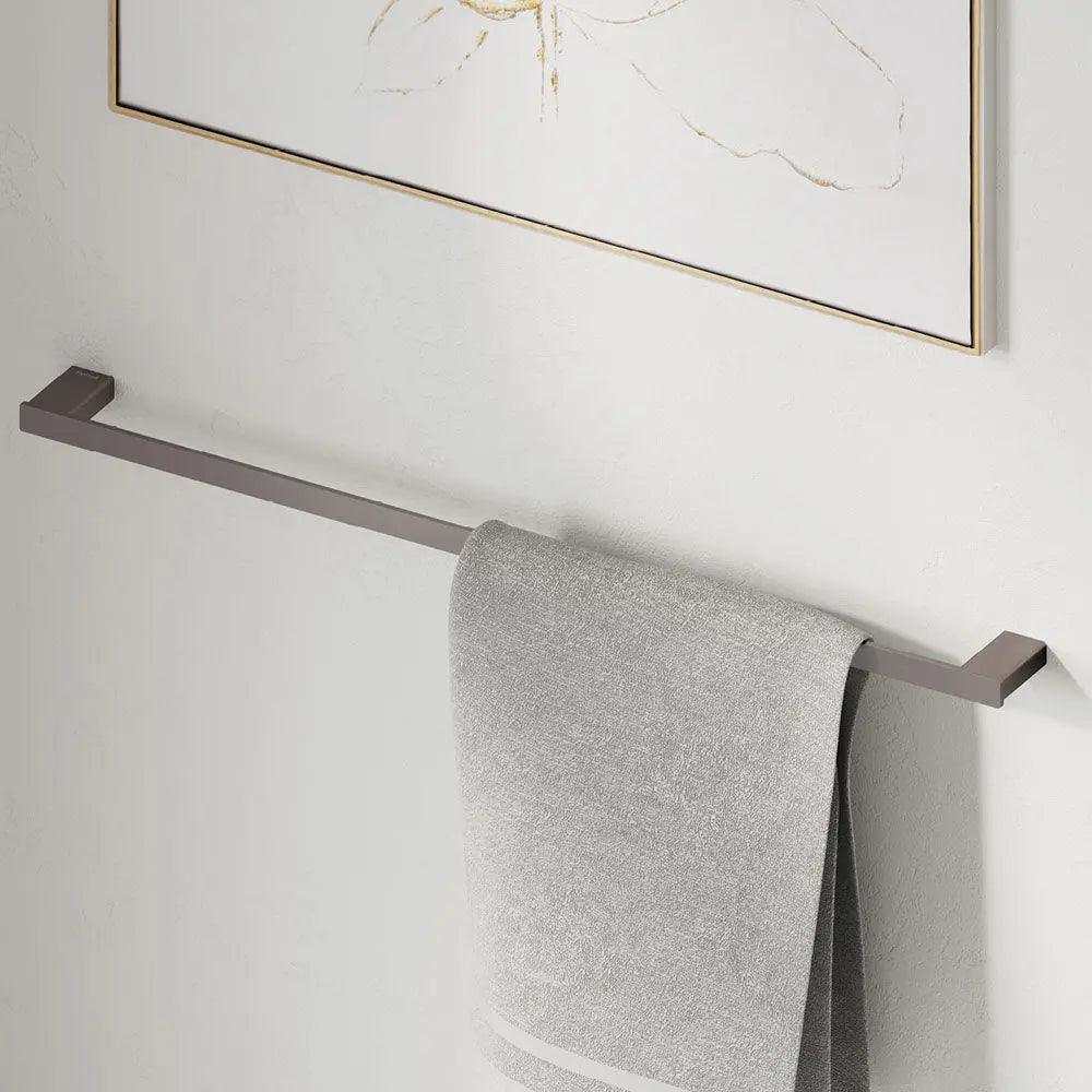 Tono Single Towel Rail, 610 mm, Gun Metal fienza