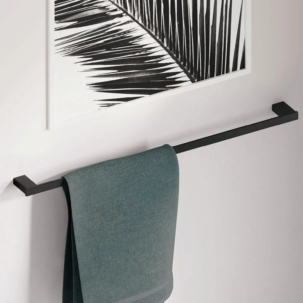 Tono Single Towel Rail, 610 mm, Matte Black fienza