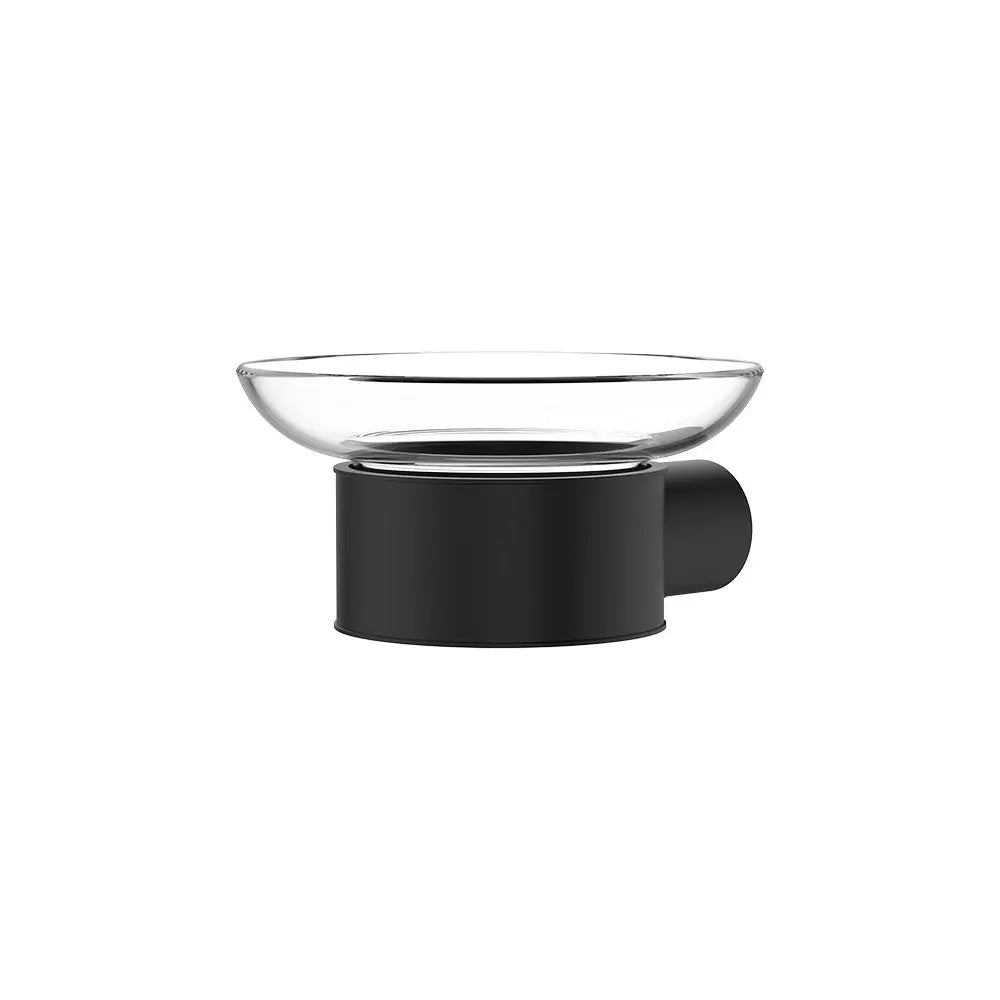 Empire Slim Glass Soap Dish, Matte Black fienza