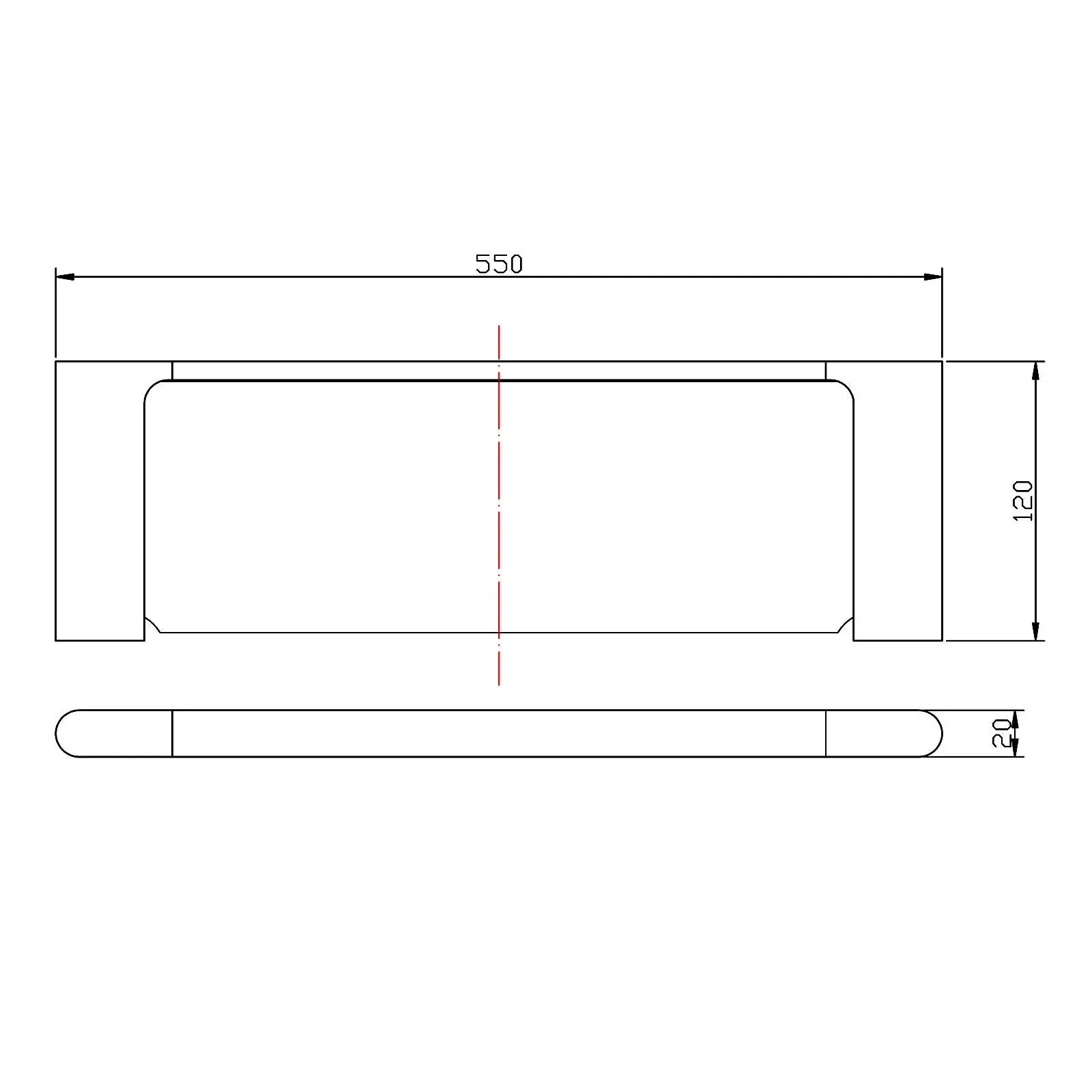 VOG - Brushed Brass Glass Shelf Aquaperla