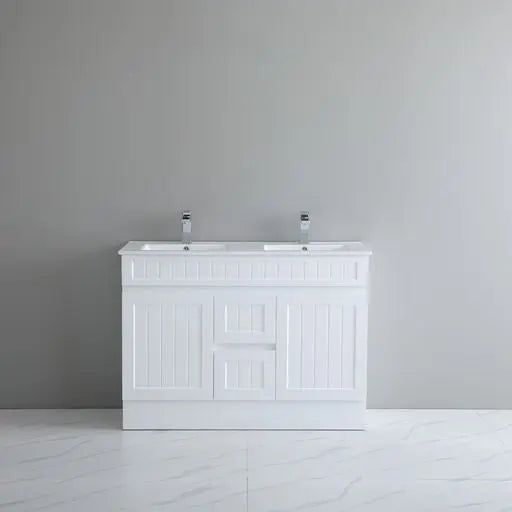 ACACIA SHAKER PVC Floor Vanity 1200mm (Double Bowl) Poseidon