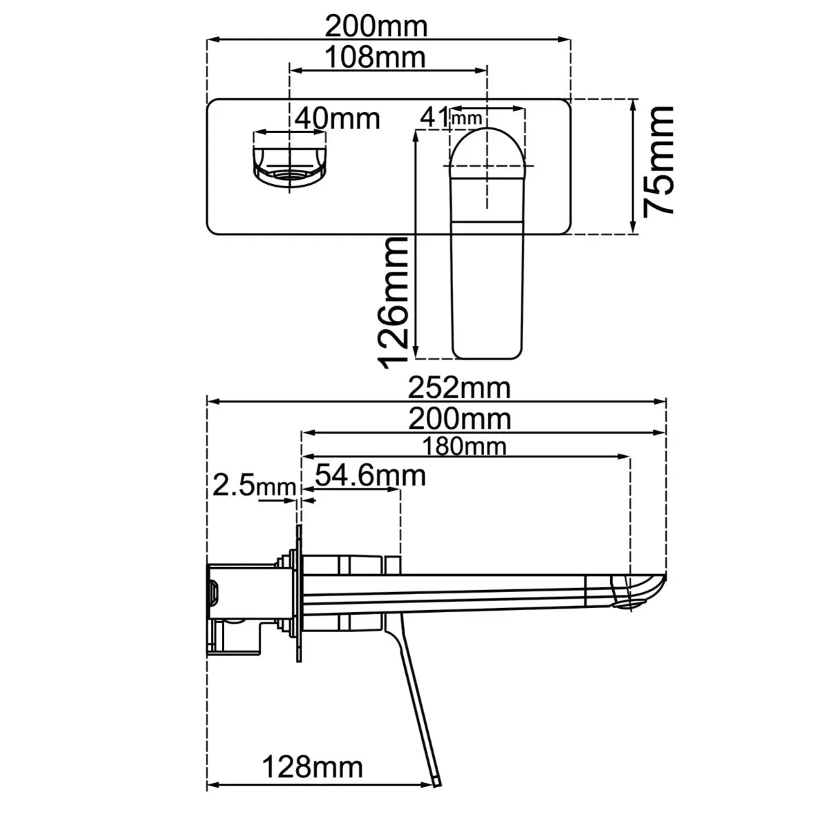 RUSHY - Brushed Gunmetal Spout Mixer Aquaperla
