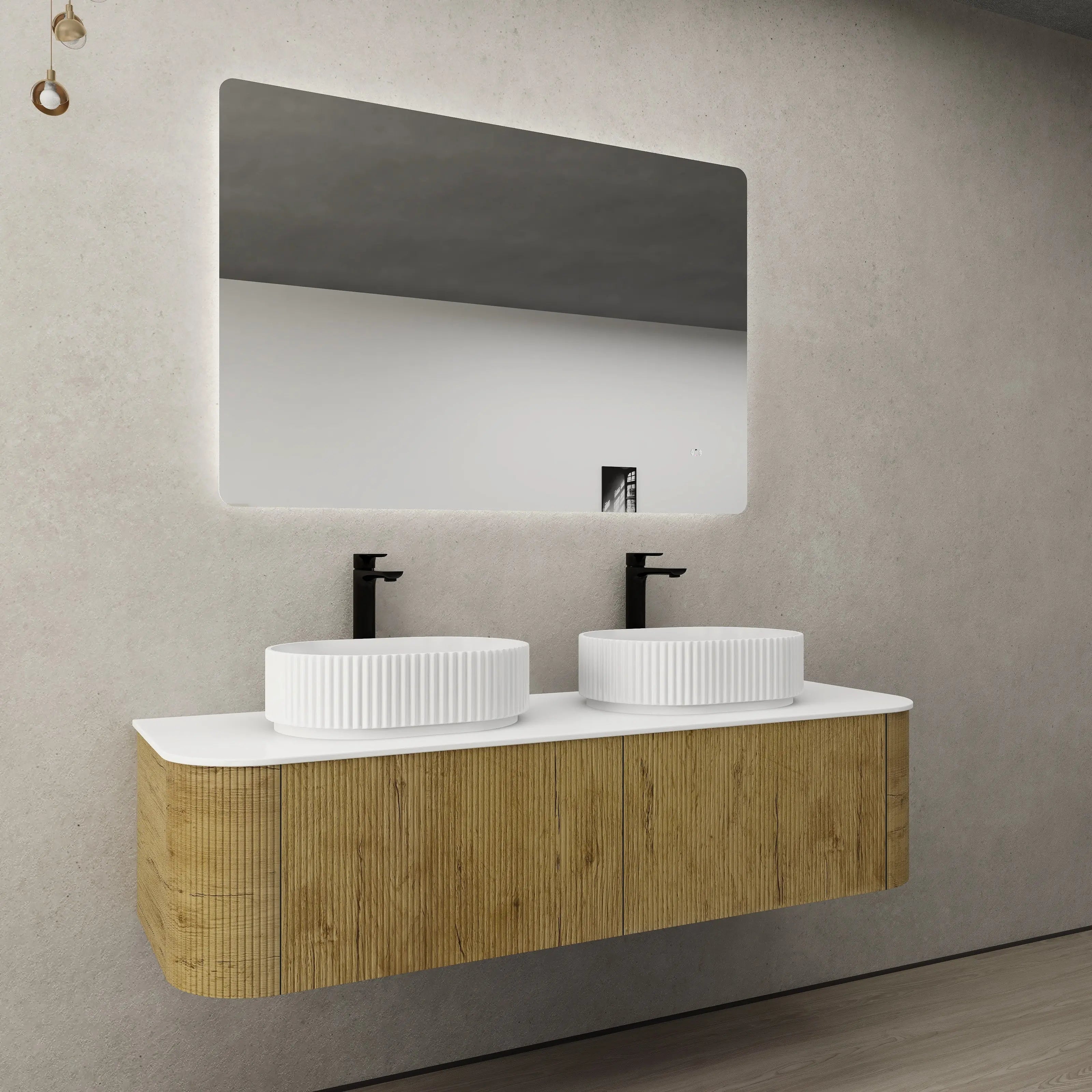 Bronte Cabinet 1500mm (Double Bowl/Prime Oak) Poseidon