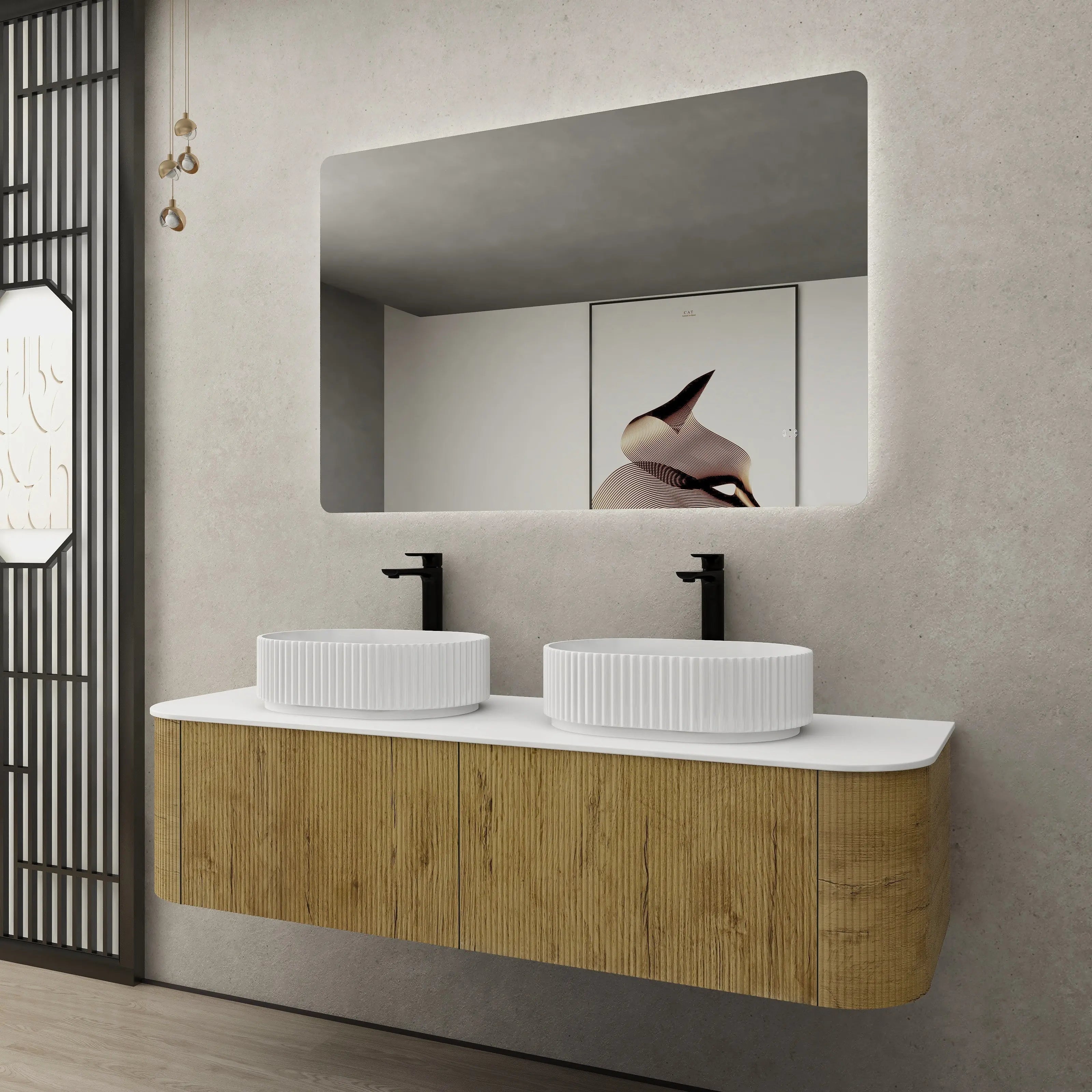 Bronte Cabinet 1500mm (Double Bowl/Prime Oak) Poseidon
