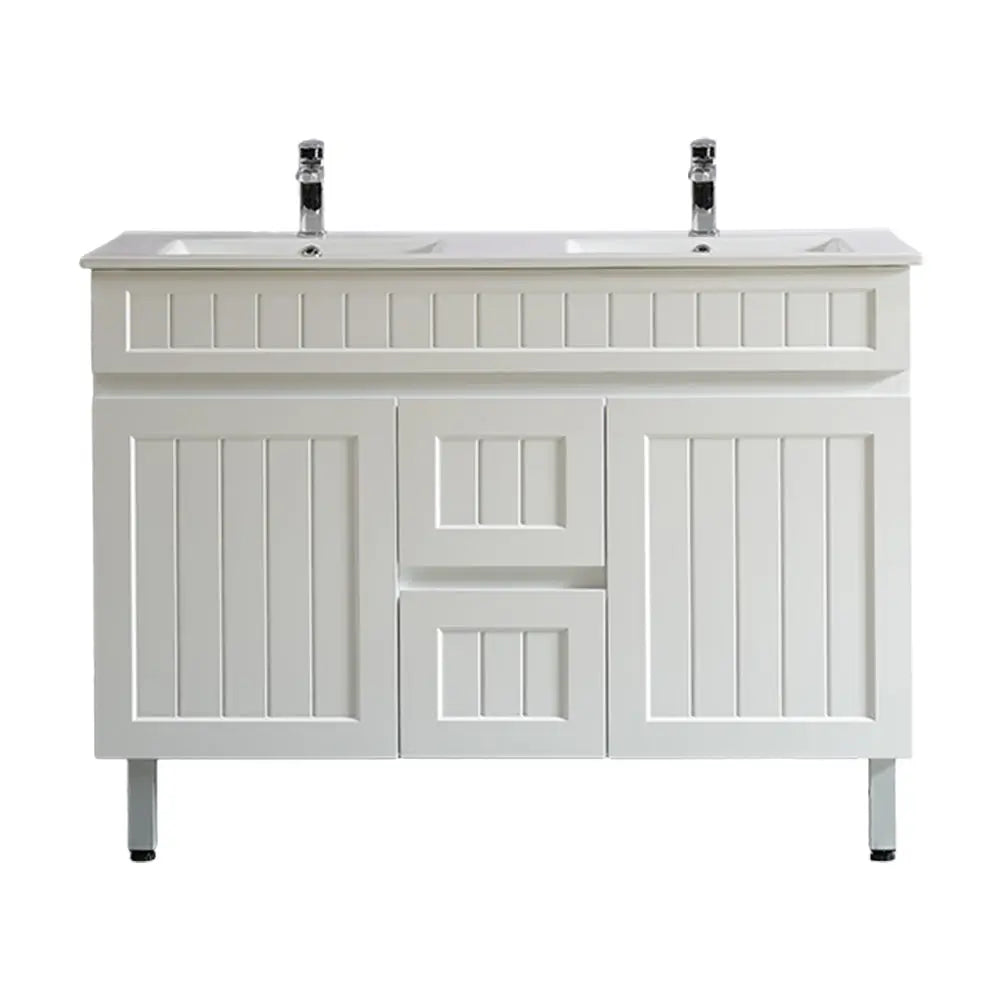 ACACIA SHAKER PVC Floor Vanity 1200mm (Double Bowl) Poseidon