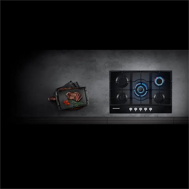BLAUPUNKT 75CM GAS COOKTOP (BLACK) Blaupunkt