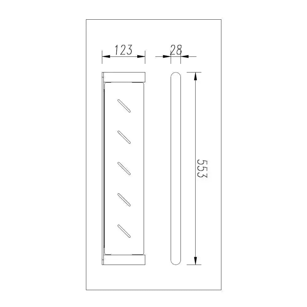 Bellino Gun Metal Grey Shower Shelf Aquaperla