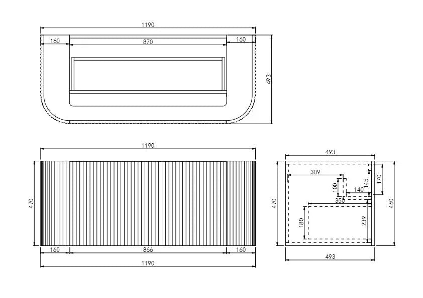 POS AVALON Wall Hung Vanity Matte White (All Sizes) Poseidon