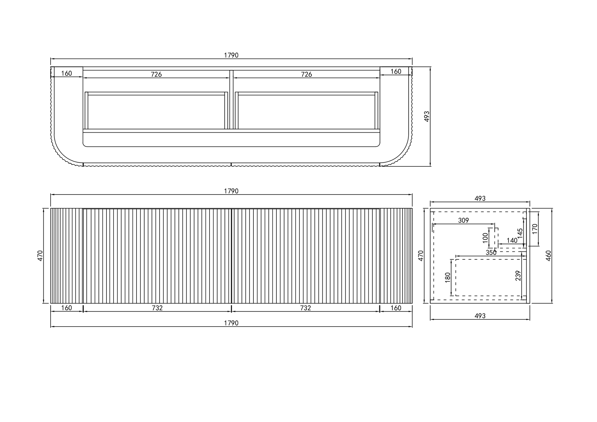 POS AVALON Wall Hung Vanity Matte White (All Sizes) Poseidon