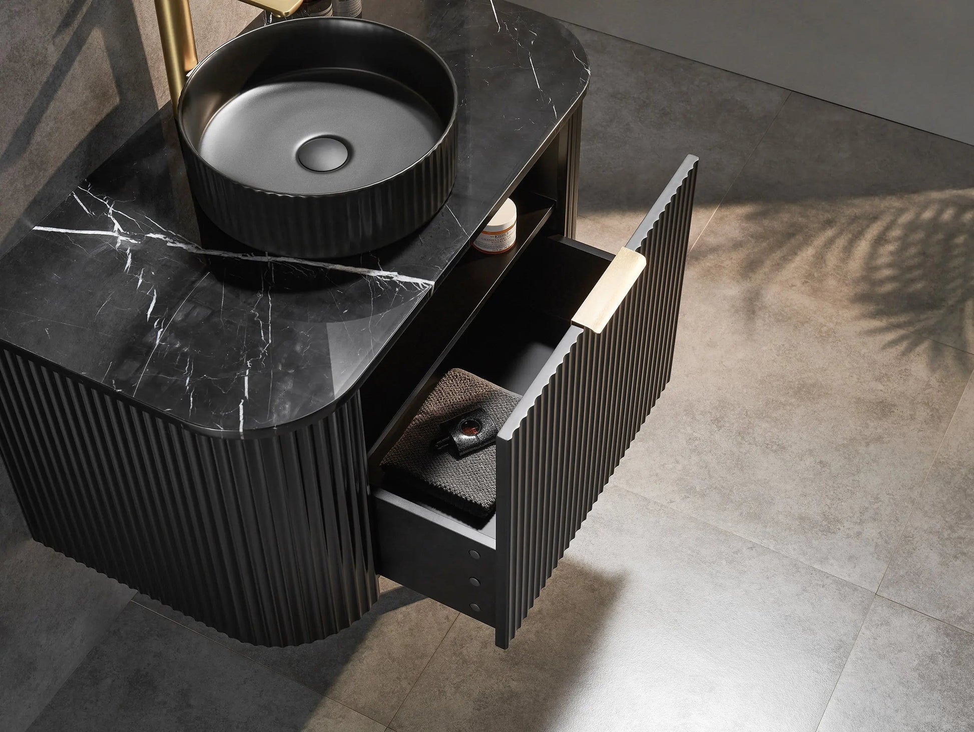 POS AVALON Wall Hung Vanity Matte Black (All Sizes) Poseidon